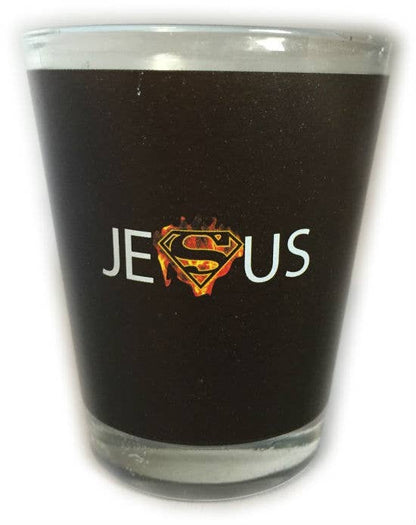7 Star - "Jesus (Superman)" Funny Shot Glass 2 oz