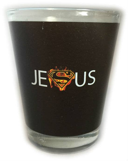 7 Star - "Jesus (Superman)" Funny Shot Glass 2 oz