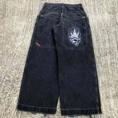 SALINA TRADING INC - Men's Y2K Baggy Jeans Vintage Hip Hop Streetwear: Cobalt Blue / XXL