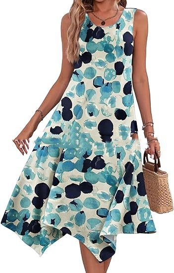 Women's Casual Springsummer Dress Sleeveless