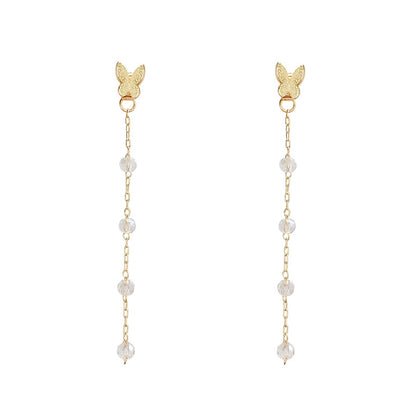 Butterfly Tassel Earrings Female Long Wild Temperament