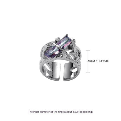 Special-interest Design High-grade Cold Wind Couple Rings