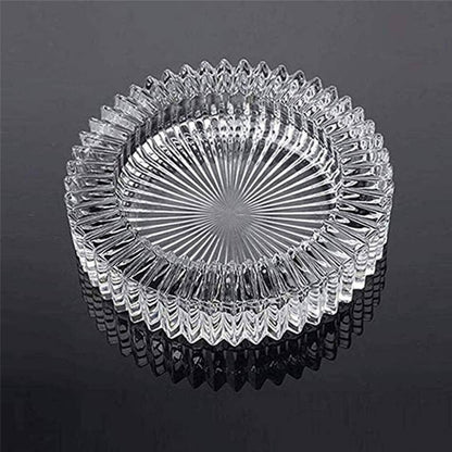 Tsyware - Large 6“ Round Glass Ashtray For Adults, Big Smoking Ashtray