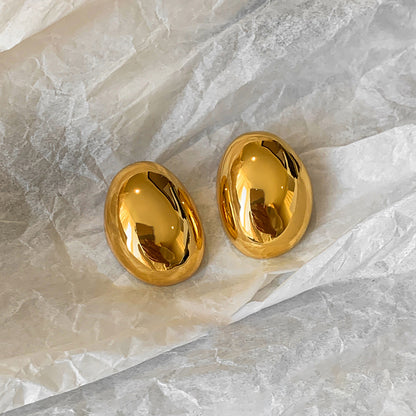 European And American Gold Large Earrings Women