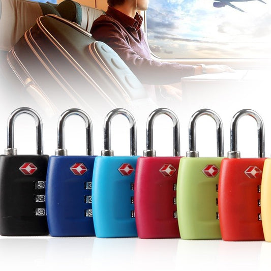 Tourism Luggage Zipper Lock Plastic TSA Code Lock