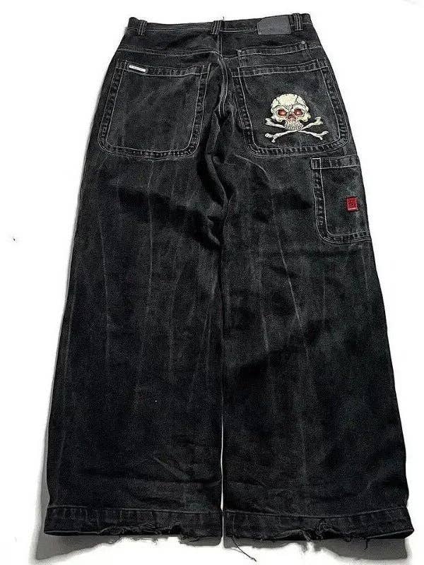 SALINA TRADING INC - Men's Y2K Baggy Jeans Vintage Hip Hop Streetwear: Ocean Blue / XL