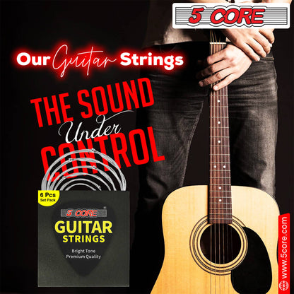 5 Core Inc. - 5Core Acoustic Guitar Strings Steel Gauge w Deep Bright Tone