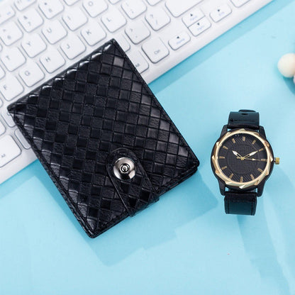 Luxury Business Watch Leather Bag Wallet Gift Set Men