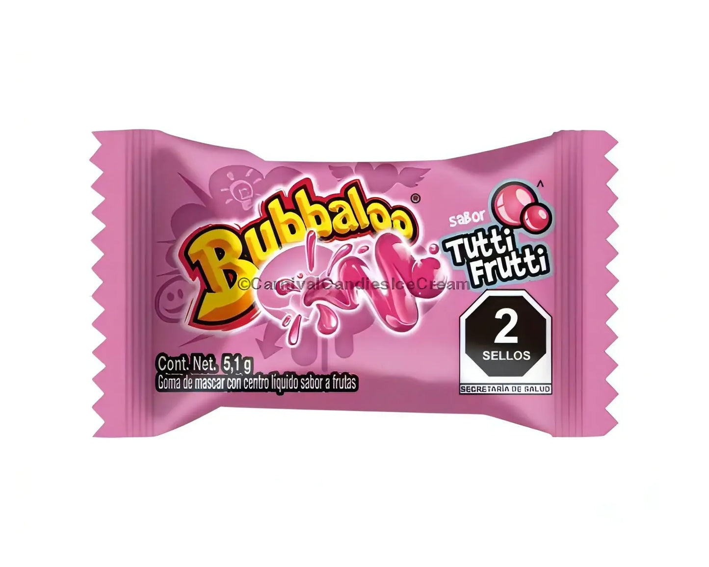 Food Crush Corp - Bubbaloo Plátano, Banana Gum Mexican Candy (Case of 47)