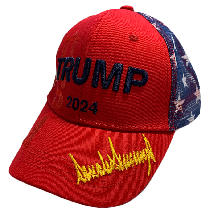 I Love My Freedom - Red TRUMP 2024 Signature Hat - 7049