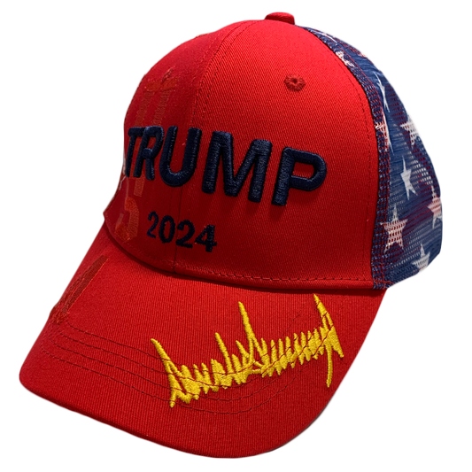 I Love My Freedom - Red TRUMP 2024 Signature Hat - 7049