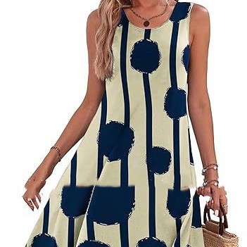 Women's Casual Springsummer Dress Sleeveless