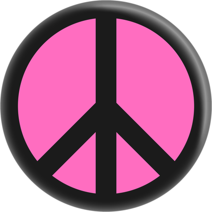 Square Deal Recordings & Supplies - Magnet - Peace Sign - 8 Color Options: Tie Dye Swirl / Black