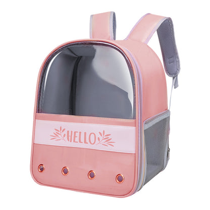Colorblock English Macaron Backpack For Pets