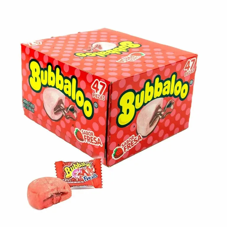 Food Crush Corp - Bubbaloo Fresa Chewing Gum Mexican Candy (Cases of 47)