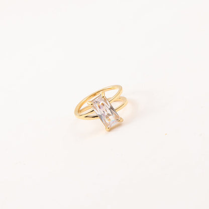 Women's Fashion Long Zircon Ring