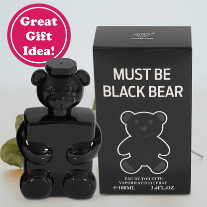 MYS Wholesale Inc - Must Be Black Bear Spray Cologne Eau De Toilette For Men