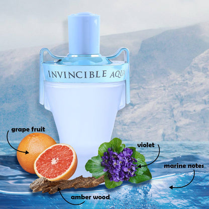 MYS Wholesale Inc - Invincible Aqua Spray Cologne Eau De Toilette For Men