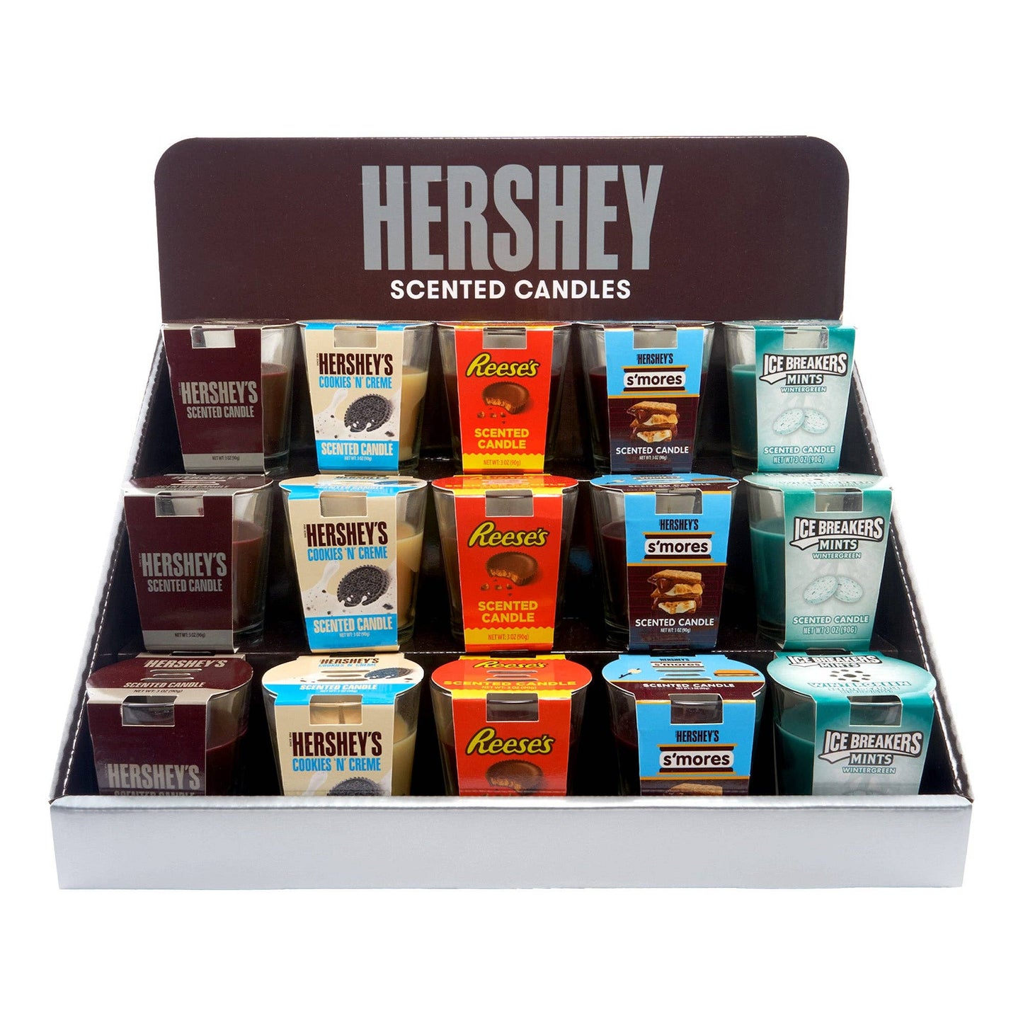 Cannatron - Hershey’s Assorted Candy Candle Display – 3oz – 15ct