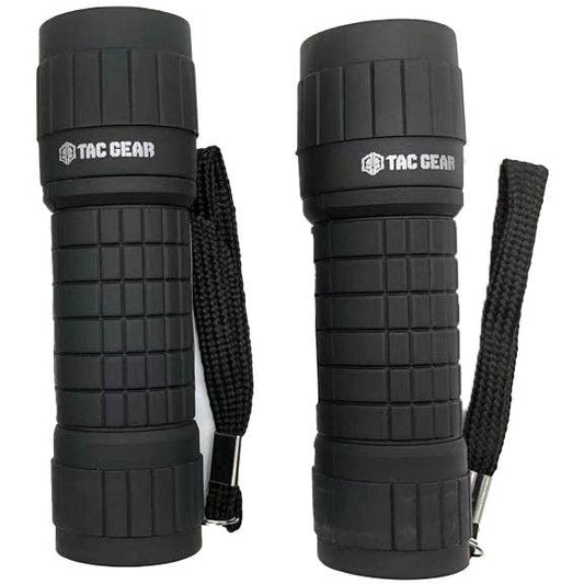Novelty Closeout - Tac Gear Soft Touch Super Bright Mini Flashlight- 12/Pack: Closeout Price