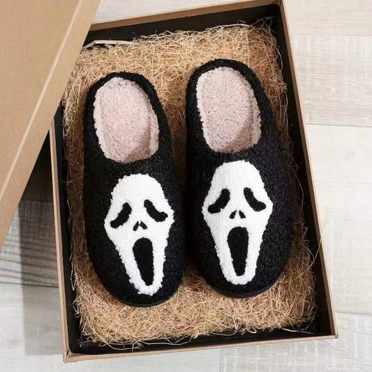 Comfortable Home Pumpkin Warm Winter Cotton Slippers Thick Non-slip Bottom Soft Sole Shoes