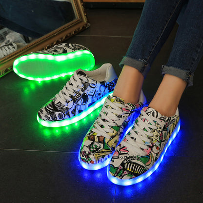 Spring And Autumn Colorful Luminous Shoes Flashing Light