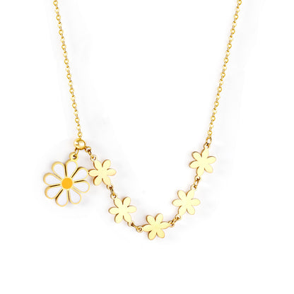 European And American INS Necklace Fashion Chrysanthemum