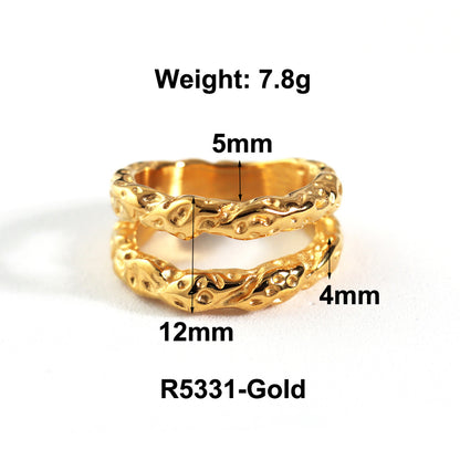 Fashion Bamboo Stainless Steel Ring