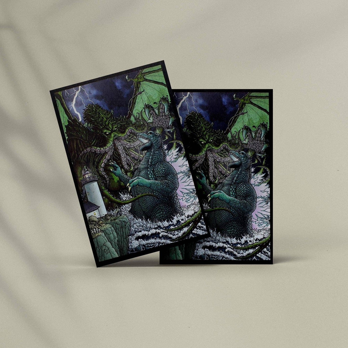 Toynk - Godzilla Versus Cthulhu 7" x 10.5" Art Print