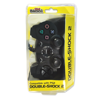 Old Skool - PS2 Controller Solid Black (Redesign): Black