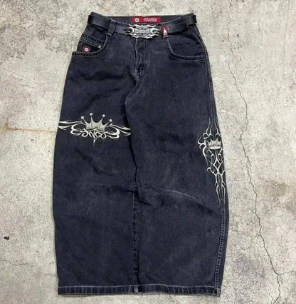 SALINA TRADING INC - Men's Y2K Baggy Jeans Vintage Hip Hop Streetwear: Ocean Blue / XL