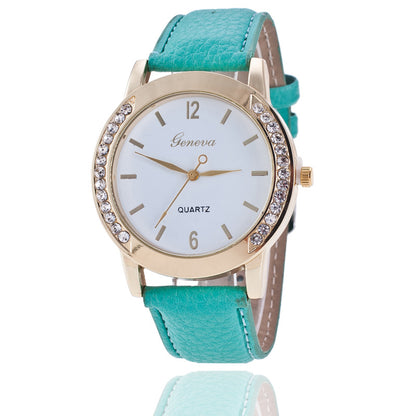 Geneva Diamond Quartz Watch Women