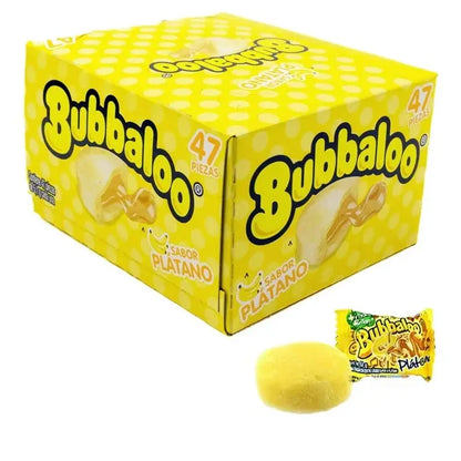 Food Crush Corp - Bubbaloo Plátano, Banana Gum Mexican Camdy (Cases of 47)