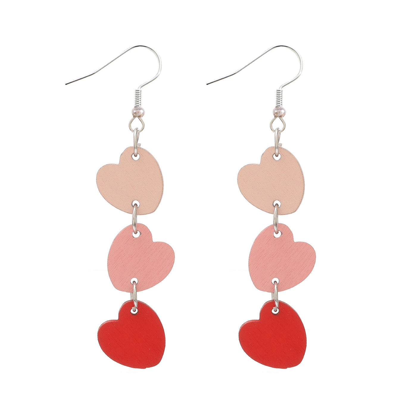 Valentine's Day Multi-layer Love Heart Earrings English Letters