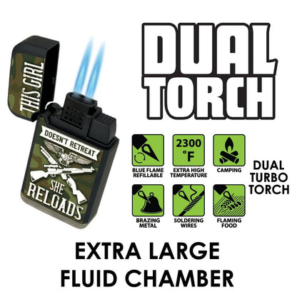 FRIZZALES - Dual Flame Refillable Torch Lighter Assortment- Blowout Price