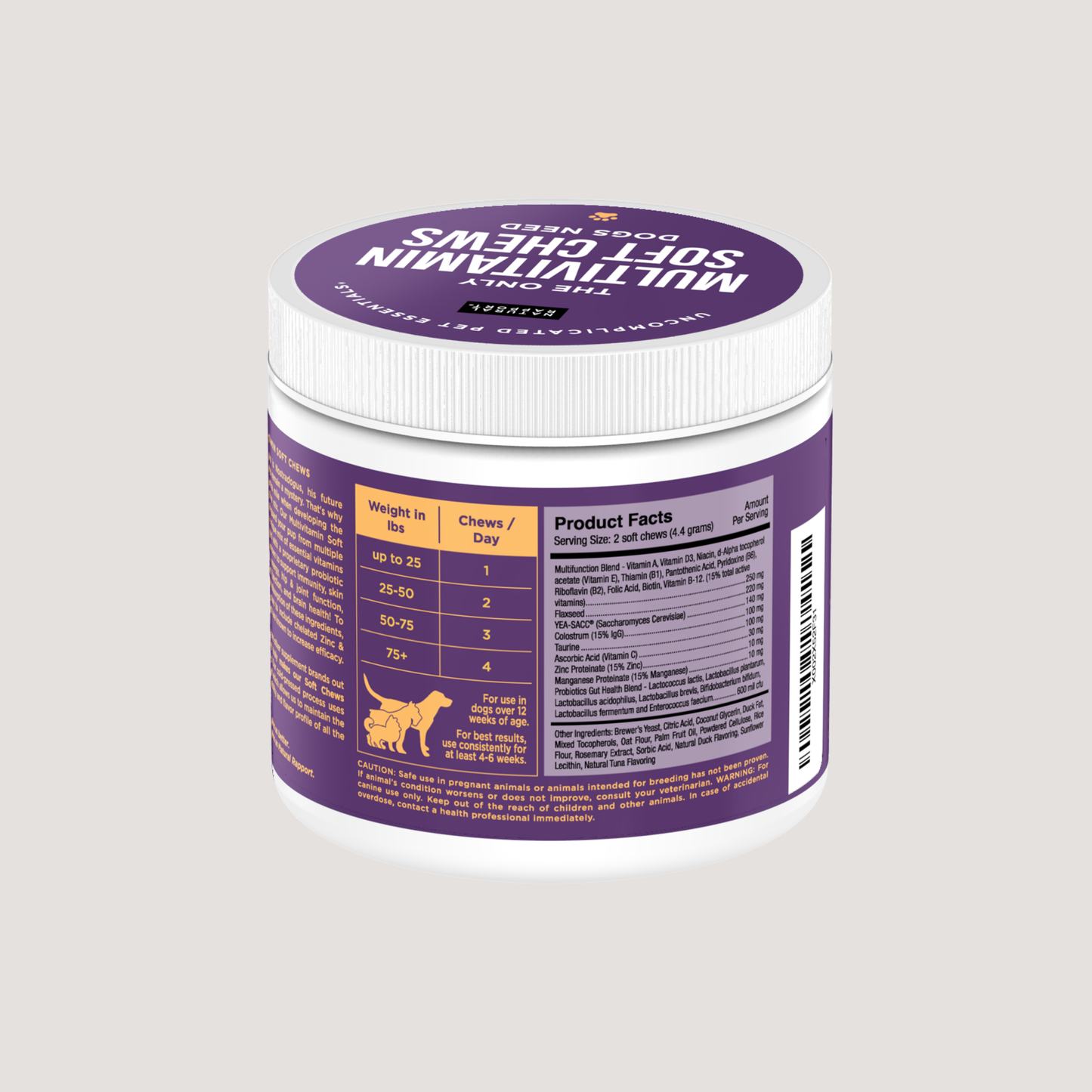 Natural Rapport - The Only Multivitamin Soft Chews Dogs Need: 120 count jar