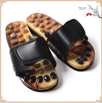 Jade Agate Stone Foot Massage Slippers