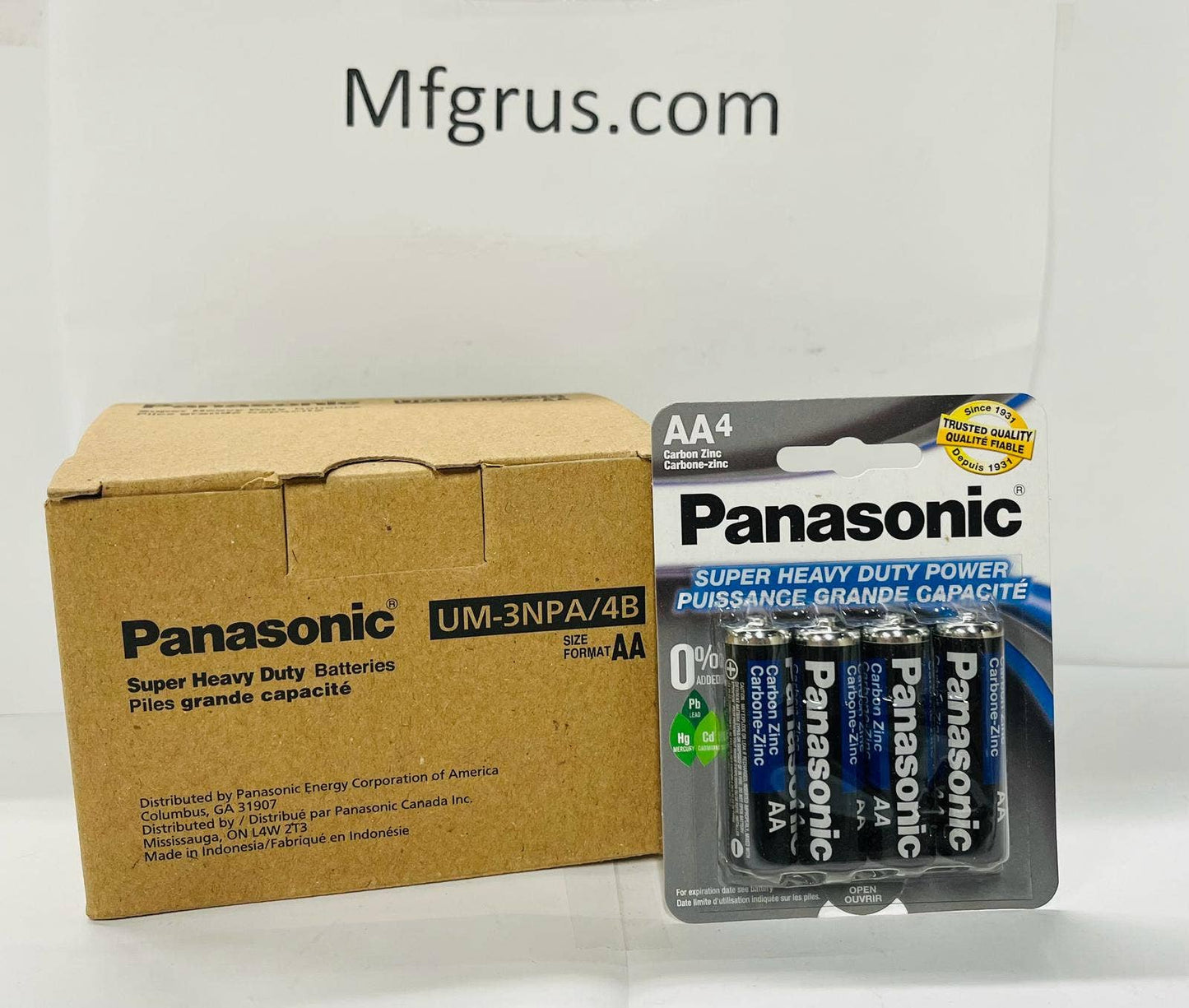 MFGRUS INC - Panasonic Batteries AA 4-Pk 12/cards +1 card Free