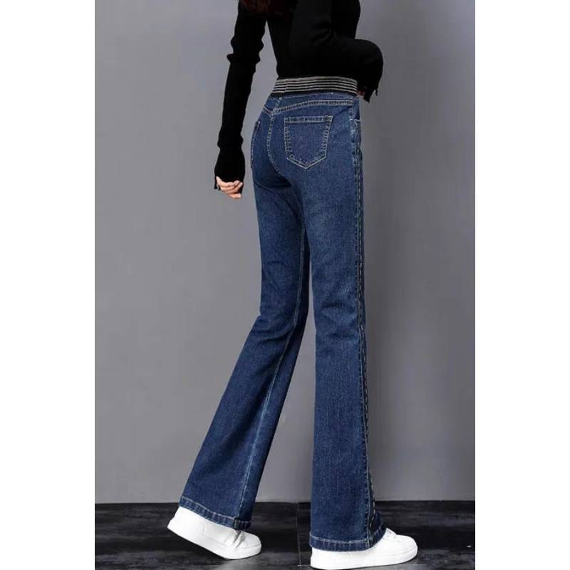 Women's Retro Stretch Slim Fit Flared Pants