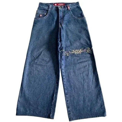 SALINA TRADING INC - Men's Y2K Baggy Jeans Vintage Hip Hop Streetwear: Cobalt Blue / XXL