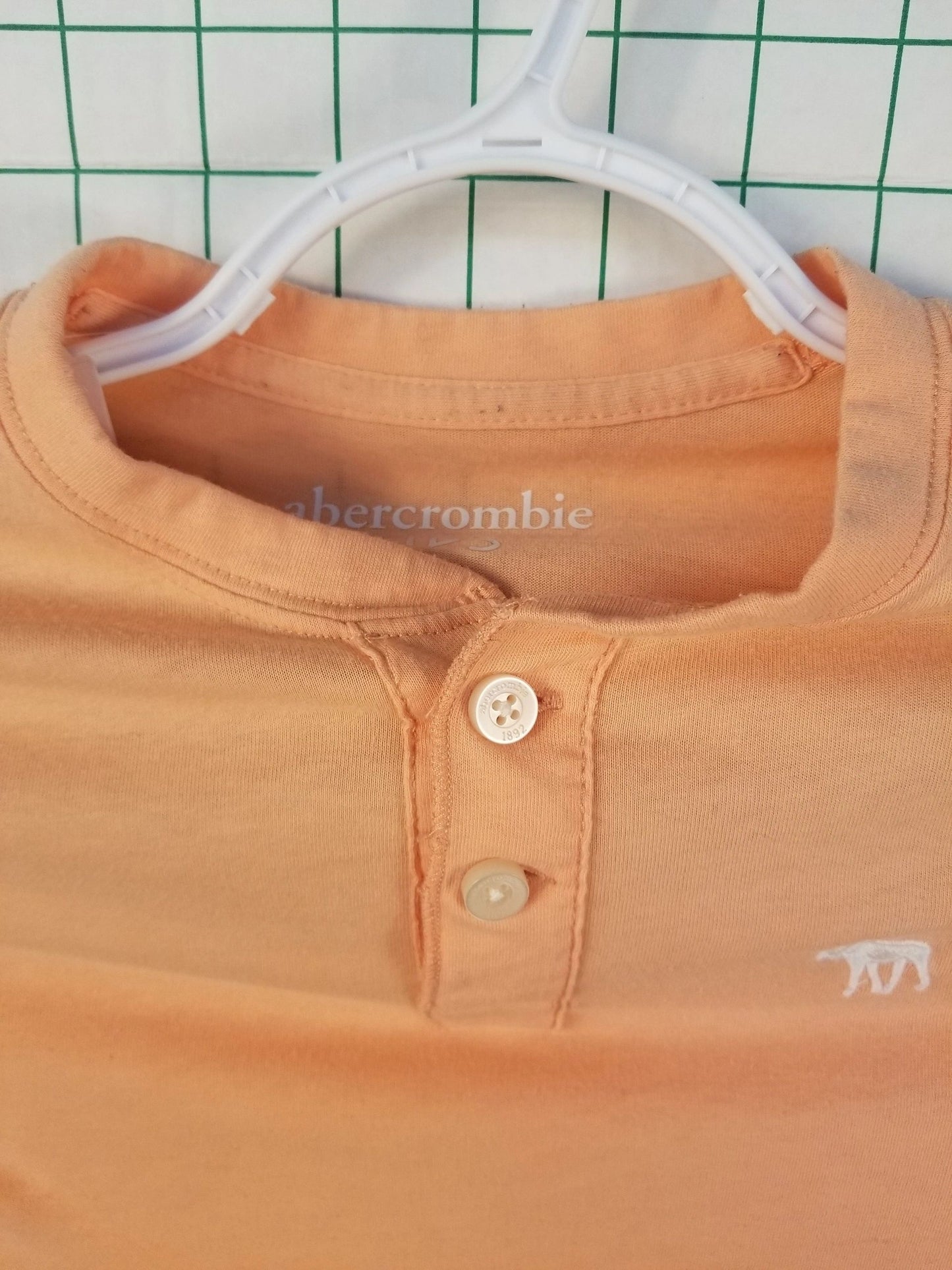 Abercrombie Kids Orange Button V-neck Tee