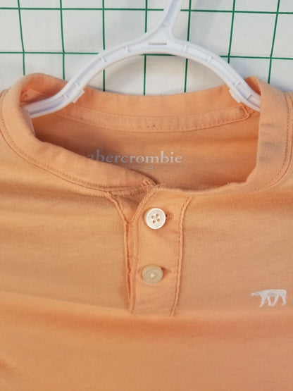 Abercrombie Kids Orange Button V-neck Tee
