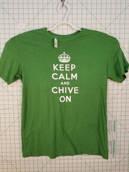 Chive Tees "Keep Calm and Chive On" Tee Large