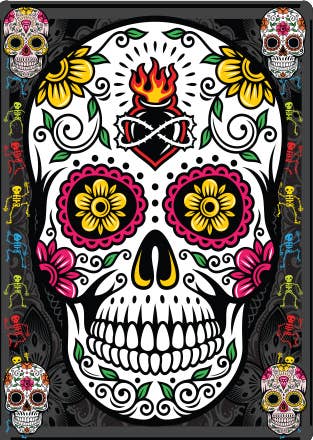 Kalan Lp - SM343 Metal Sign Sugar Skull