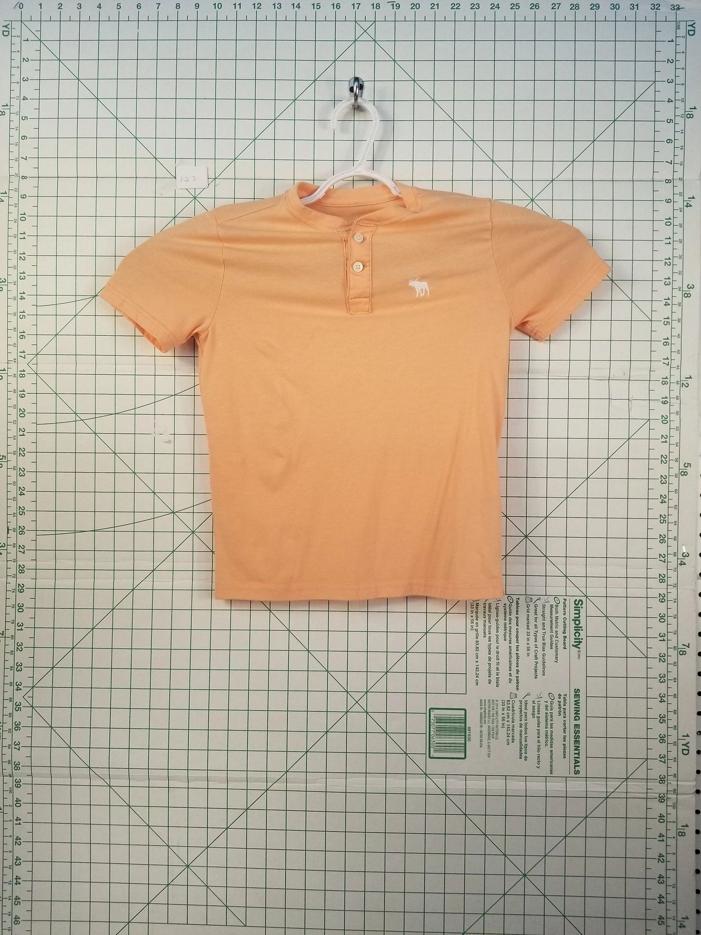 Abercrombie Kids Orange Button V-neck Tee