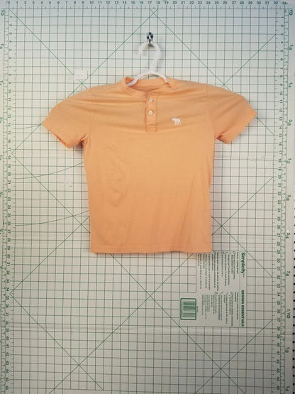 Abercrombie Kids Orange Button V-neck Tee