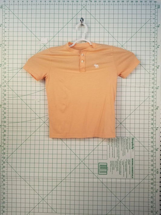 Abercrombie Kids Orange Button V-neck Tee