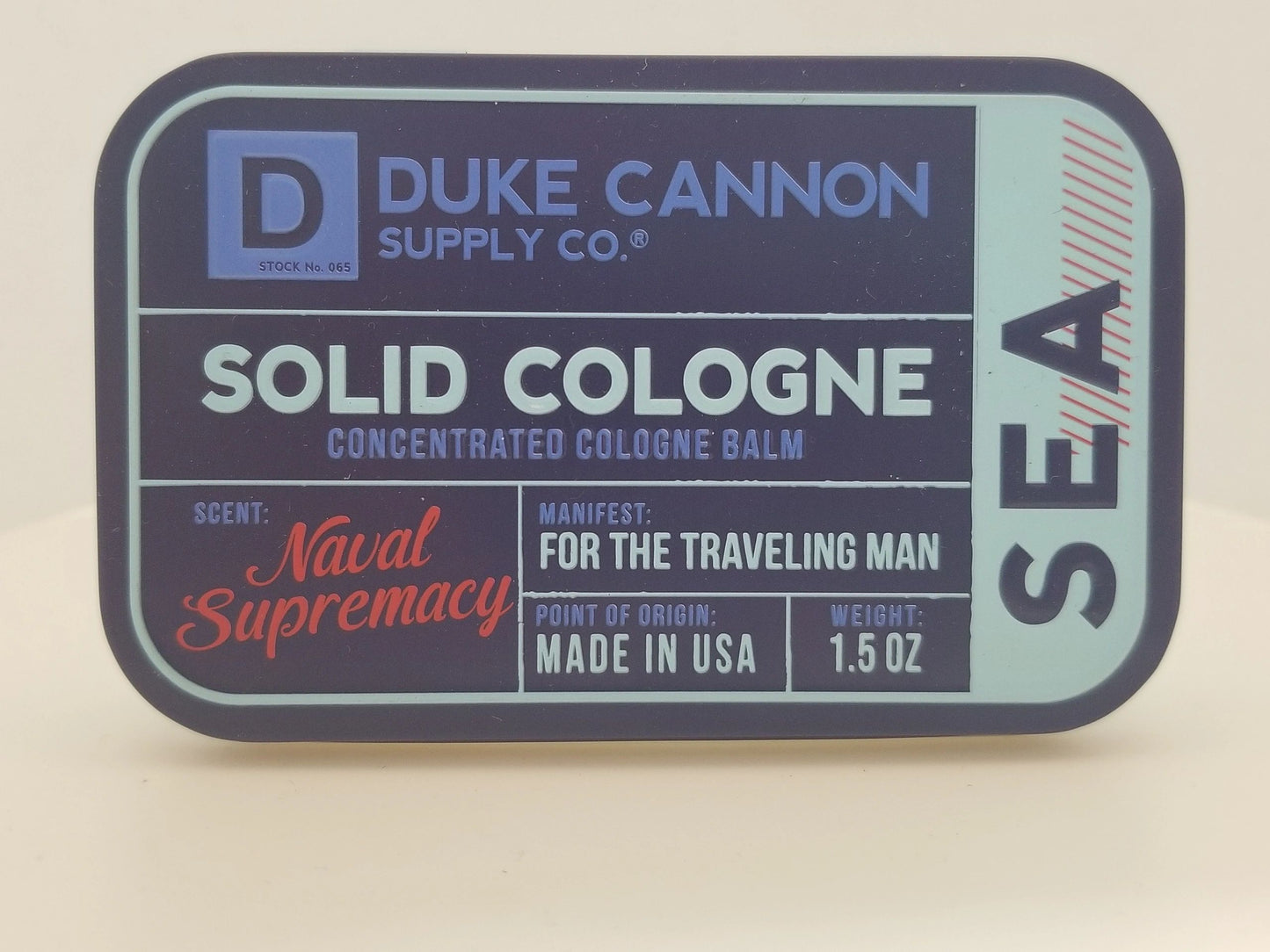 Duke Cannon Supply Co. "Naval Supremacy" Freshwater Scent Concentrated Cologne "SEA"