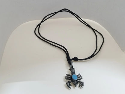 Scorpion Pendant Cord Necklace