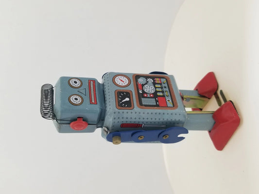 Tin Walking Wind-up Robot Collector's Toy